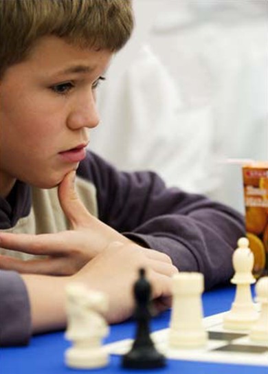 Magnus Carlsen at the XXXVI Chess Olympiad in Calvia 2004 – his Olympic debut