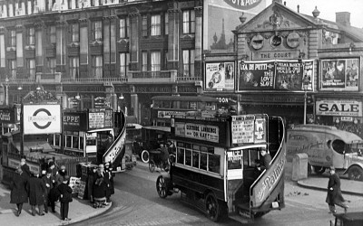 Historic London streets during the 1927 Chess Olympiad era